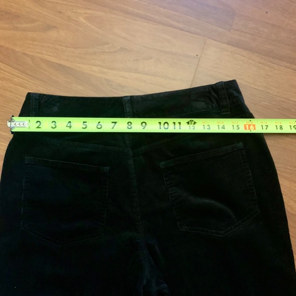 Liz Claiborne black stretch/bootcut corduroy pants boho dark academia western - Picture 11 of 13